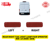 REAR LEFT + RIGHT BUMPER REFLECTOR FOR FORD TRANSIT MK8 BK21515C0AA 2014 ONWARDS