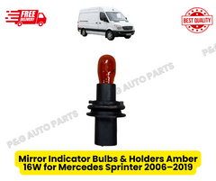 Mirror Indicator Bulbs & Holders Amber 16W for Mercedes Sprinter 2006–2019