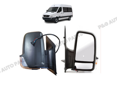 Mercedes Sprinter 2006 - 2017 Manual Short Arm Door Wing Mirror Driver Side O/S
