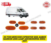 4X FOR MERCEDES SPRINTER SIDE AMBER MARKER LENS LAMP A0038202956 2006-2017