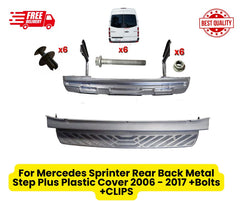 For Mercedes Sprinter Rear Back Metal Step Plus Plastic Cover 2006 - 2017