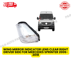 WING MIRROR INDICATOR LENS CLEAR RIGHT DRIVER SIDE FOR MERCEDES SPRINTER 2006-2018