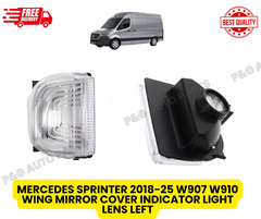 MERCEDES SPRINTER 2018-25 W907 W910 WING MIRROR COVER INDICATOR LIGHT LENS LEFT