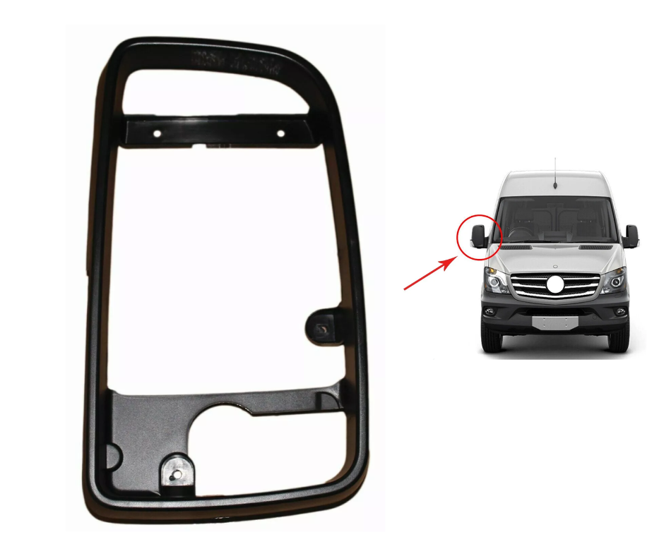 Mercedes Sprinter Door Wing Mirror Inner Bezel Frame Casing Cover Black O/S RIGHT