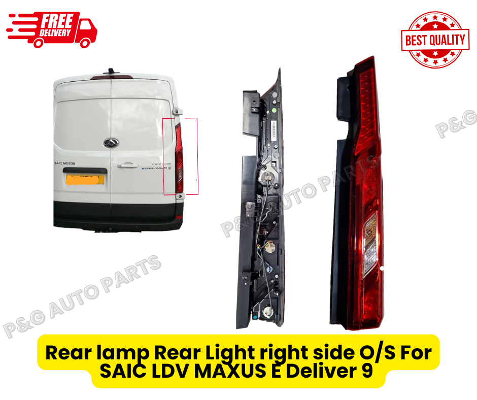 Maxus eDeliver 9 Rear Right Halogen Tail Light 2019-On Driver Side