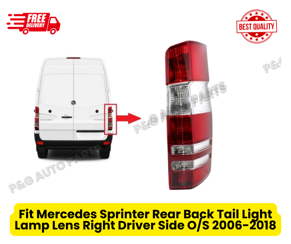 Fit Mercedes Sprinter Rear Back Tail Light Lamp Lens Right Driver Side O/S 2006-2018