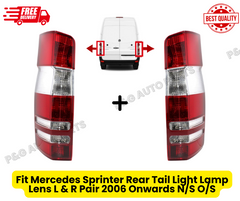 Fit Mercedes Sprinter Rear Tail Light Lamp Lens L & R Pair 2006 Onwards N/S O/S