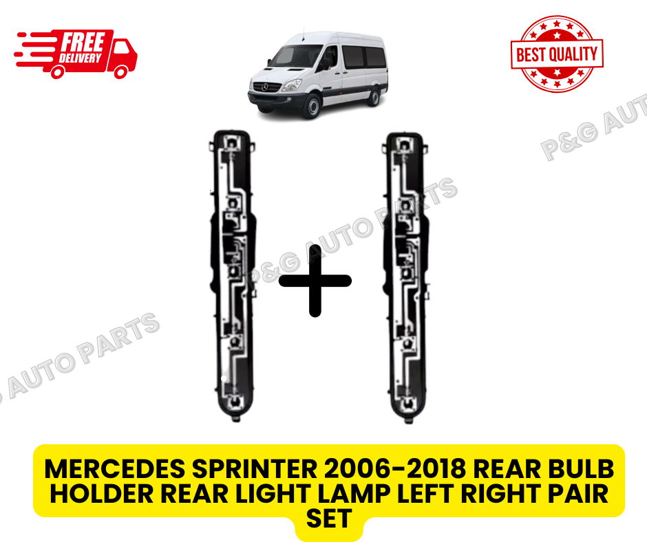 MERCEDES SPRINTER 2006-2018 REAR BULB HOLDER REAR LIGHT LAMP LEFT RIGHT PAIR SET