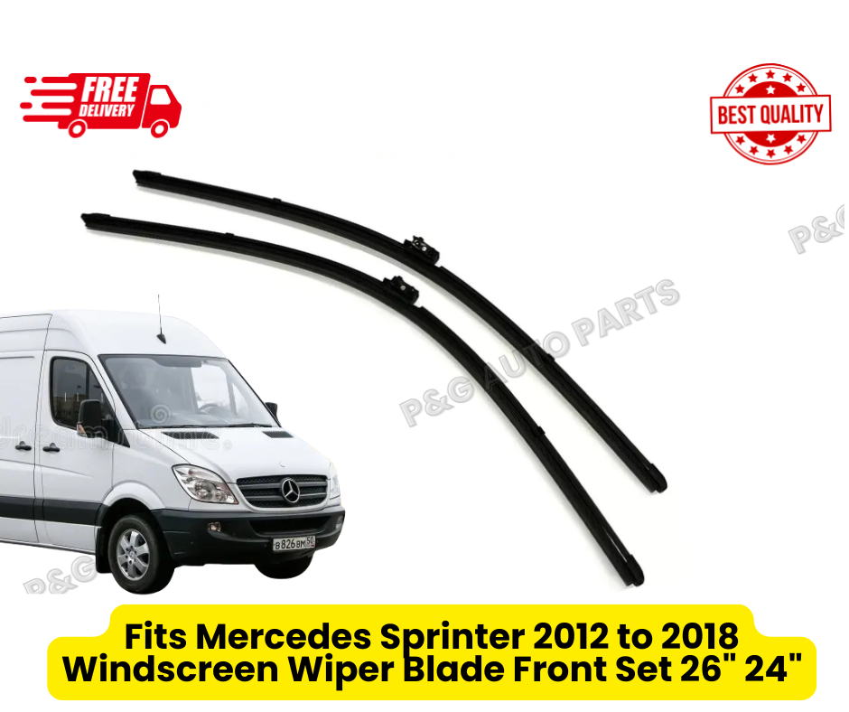 Fits Mercedes Sprinter 2012 to 2018 Windscreen Wiper Blade Front Set 26" 24"