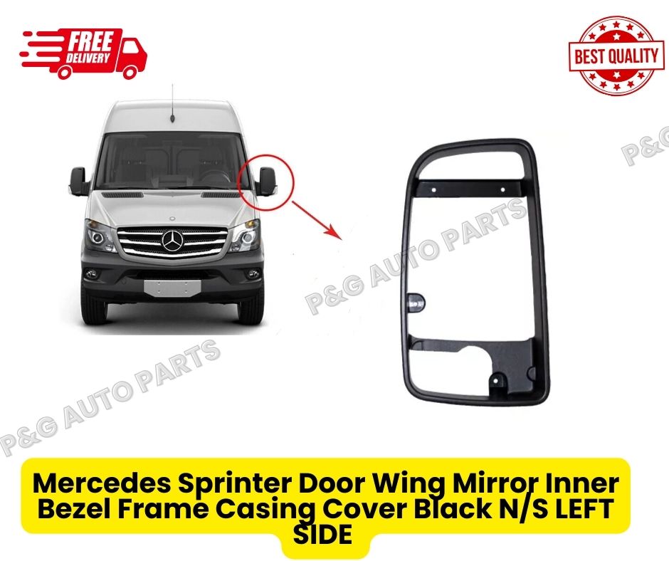 Mercedes Sprinter Door Wing Mirror Inner Bezel Frame Casing Cover Black N/S LEFT SIDE