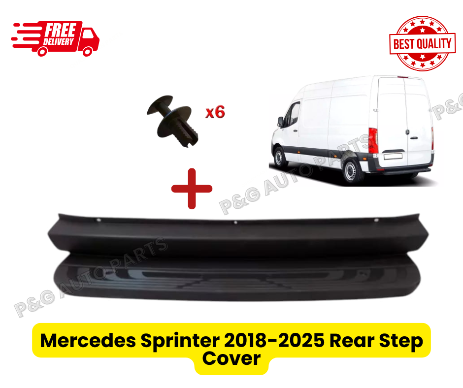 Mercedes Sprinter 2018-2025 Rear  Step Cover + x6 Clips