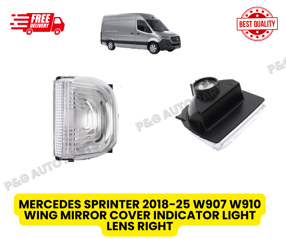 MERCEDES SPRINTER 2018-25 W907 W910 WING MIRROR COVER INDICATOR LIGHT LENS RIGHT