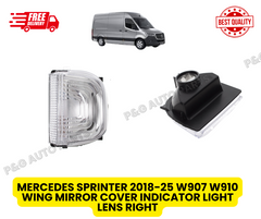 MERCEDES SPRINTER 2018-25 W907 W910 WING MIRROR COVER INDICATOR LIGHT LENS RIGHT