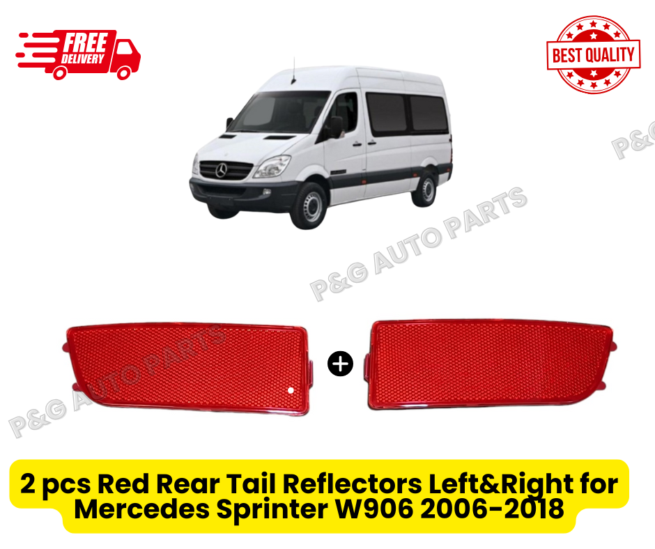 FOR MERCEDES SPRINTER REAR BUMPER RED REFLECTOR 2006-2018 LEFT AND RIGHT RH&LH