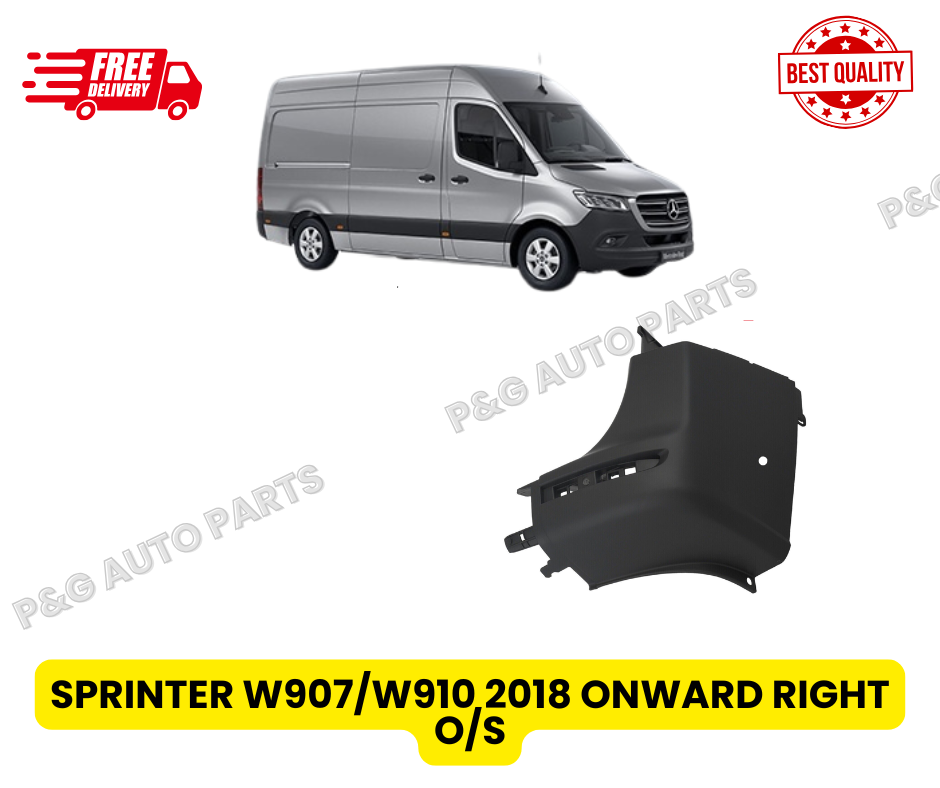 Right Rear Corner Bumper for Mercedes Sprinter W907 W910 2018  to 2023 Offside O/S