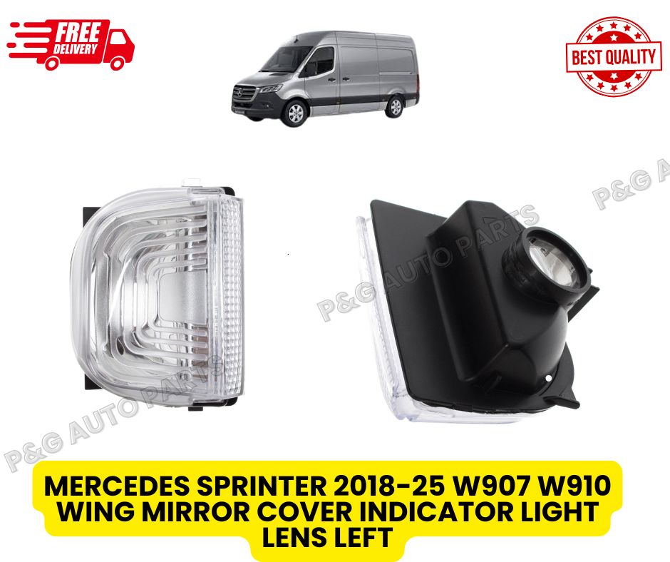 MERCEDES SPRINTER 2018-25 W907 W910 WING MIRROR COVER INDICATOR LIGHT LENS LEFT