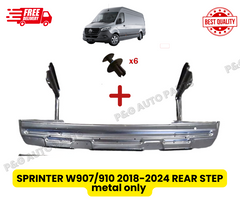 For Mercedes Sprinter w906 W907 W910 Rear Back Bracket Metal Step 2006 - 2023+x6 clips