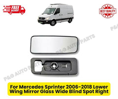 For Mercedes Sprinter 2006-2018 Lower Wing Mirror Glass Wide Blind Spot Right