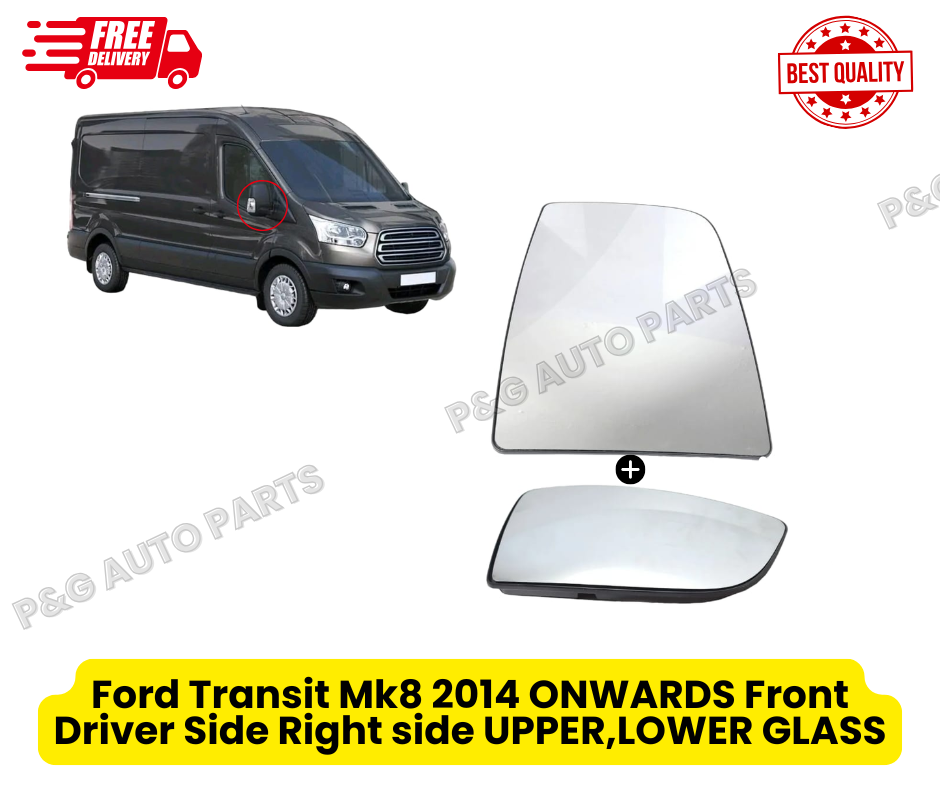 Ford Transit Mk8 2014 ONWARDS Front Driver  Side Right side   UPPER,LOWER GLASS